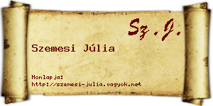 Szemesi Júlia névjegykártya